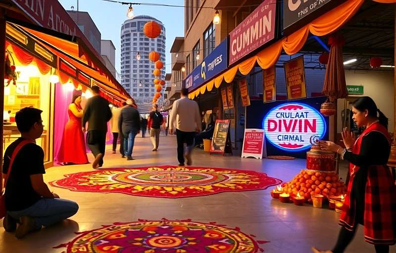 Cumin Glory Run - Diwali Special Event Cumin Glory Run Diwali special event showing a market decorated with diyas and rangoli