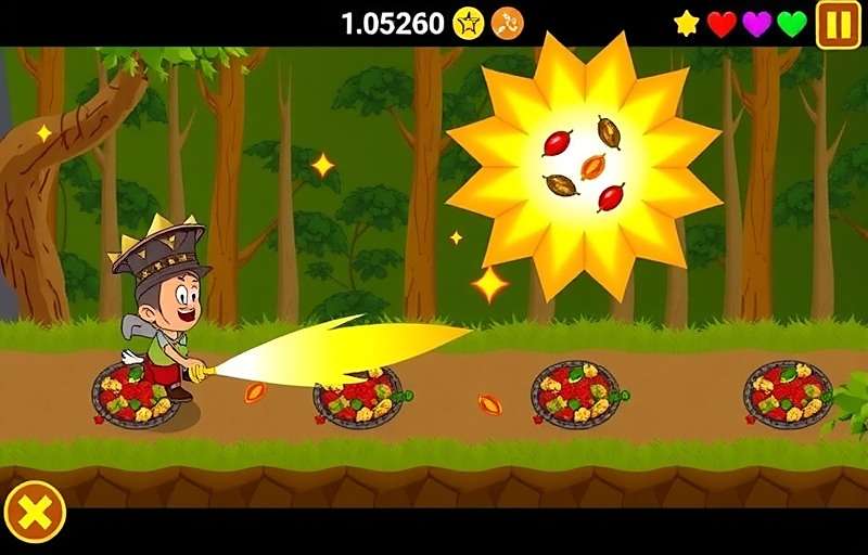 Cumin Glory Run - Power-Up in Action Cumin Glory Run gameplay showing a player using a power-up to collect multiple spices